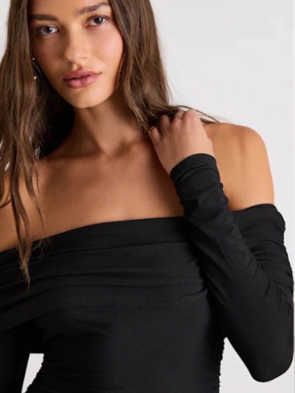 LULU's Chic Sexy Casual Ribbed Stretch Long Sleeve Warm Cozy Sweater Midi Dress - Picture 5 of 6